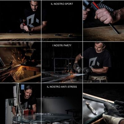 Contenuti social Gruppo Rodi con un artigiano durante la lavorazione del vetro