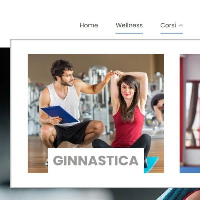 Pagina main menu grafico Sito Web wellnessteramo.it
