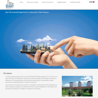 Home page del sito internet di Smart Society