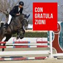 Grafica di congratulazioni per un risultato ottenuto in gara