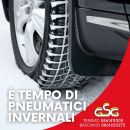 Grafica Gran Sasso Gomme che annuncia la stagione dei pneumatici invernali
