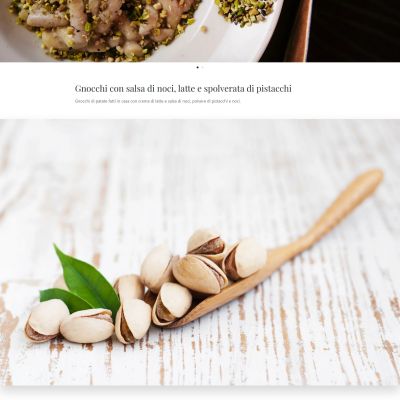 Pagina gnocchi del Sito Web Ristorante La Tacchinella