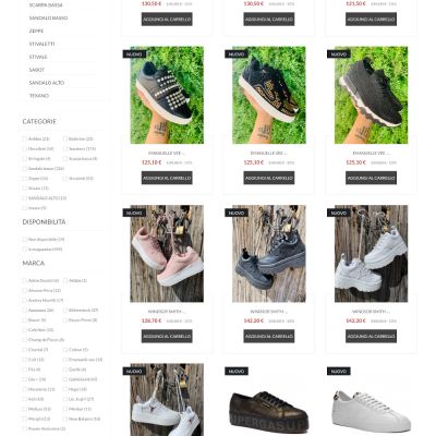 Pagina Scarpe Donna del sito internet E-Commerce di Florian Calzature di Castelnuovo Vomano