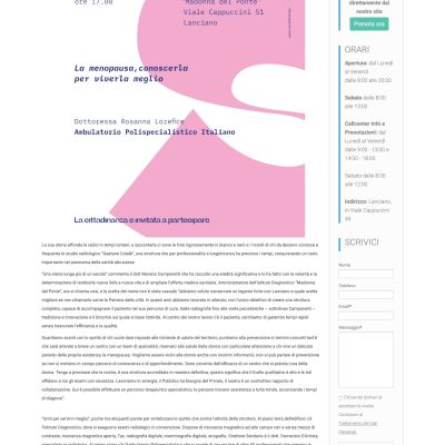 Pagina news del sito internet della clinica privata Idi Api Lanciano