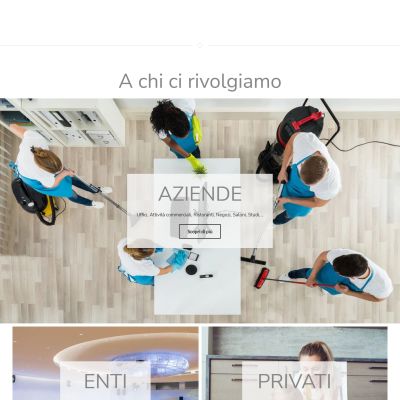 Home page sito internet di Cleanter