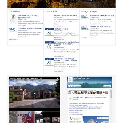 Home Page del sito internet di DMC Gran Sasso Laga
