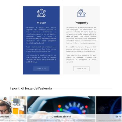 Home page del Sito Web FairConnect S.p.A. soluzioni connesse per assicurazioni
