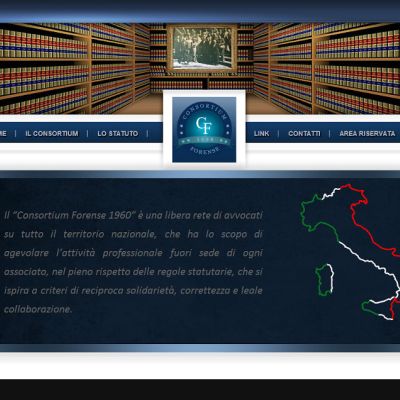 Home Page del sito internet dell'associazione avvocati Consortium Forense