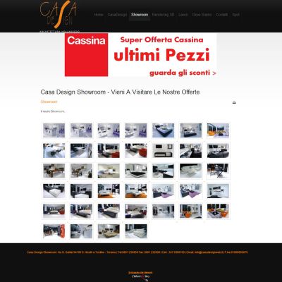 Pagina Showroom del sito internet di Casa Design