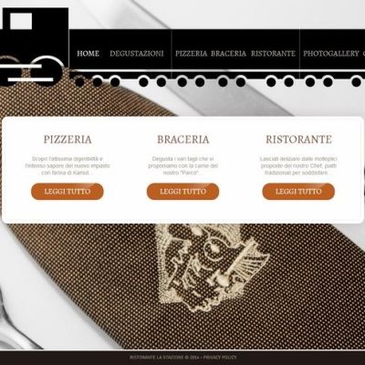 Pagina homepage del Sito Web Ristorante Pizzeria La Stazione Teramo