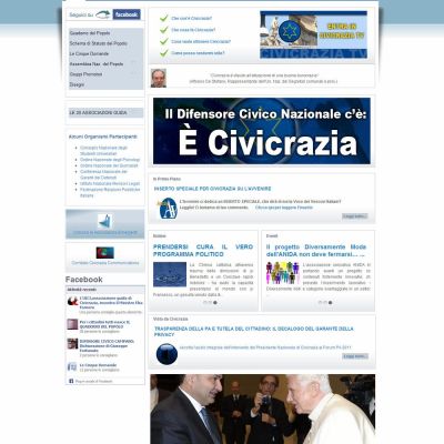 Home page del Sito Internet Civicrazia