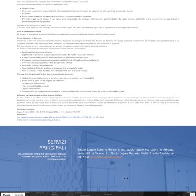 Pagina gratuito patrocinio del sito internet dello Studio Legale Bertini