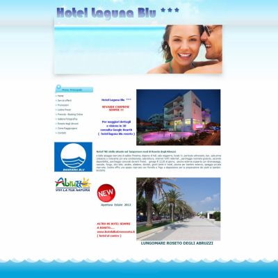 Home Page del sito internet dell'Hotel Laguna Blu di Roseto Degli Abruzzi