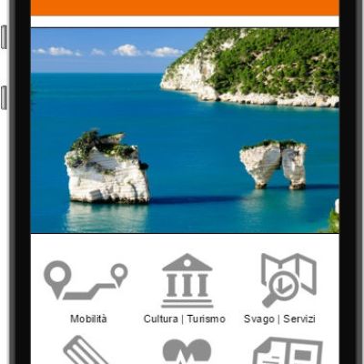 Homepage dell'app turistica InGargano con le principali sezioni di navigazione
