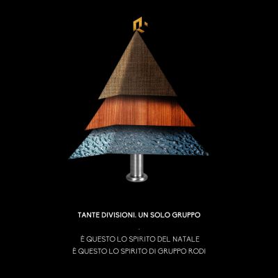 Post di auguri natalizi Gruppo Rodi con lampada di design
