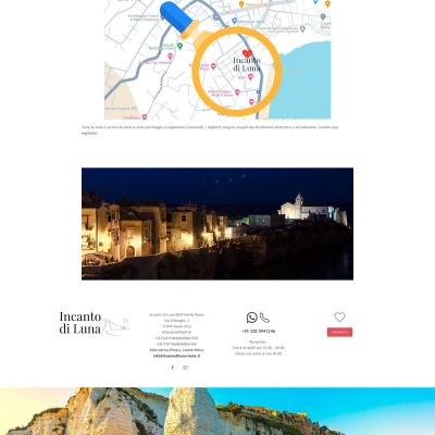 Pagina parcheggi del Sito Web Incanto di Luna Vieste vicino Pizzomunno