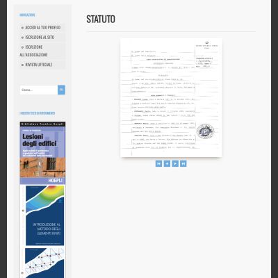 Pagina Statuto del sito internet di Meccanici Terrestri