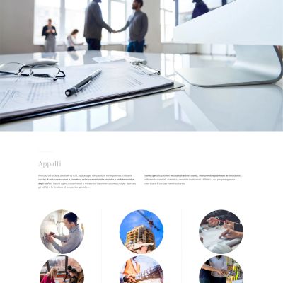 Pagina appalti del Sito Web DOM-US per consulenza tecnica e general contractor