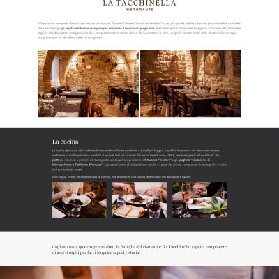 Pagina ristorante cucina tipica teramana del Sito Web La Tacchinella