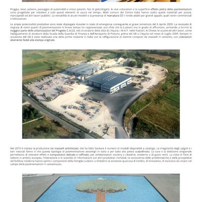 Pagina Materiali del sito internet Ludovici L'Aquila