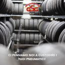 Grafica Gran Sasso Gomme dedicata al servizio di custodia pneumatici