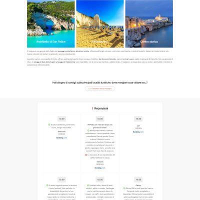 Pagina Dintorni del sito web Residence AleDen Vieste