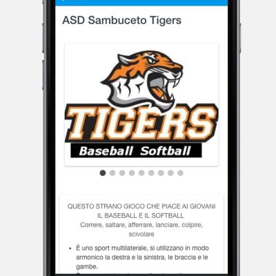 Scheda ASD San Buceto Tigers della Mobile App TUDU Abruzzo