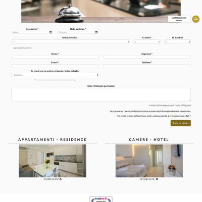 Pagina Contatti del sito internet di Alba Palace Resort Hotel Residence di Alba Adriatica