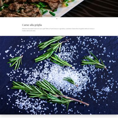 Pagina carne del Sito Web Ristorante La Tacchinella