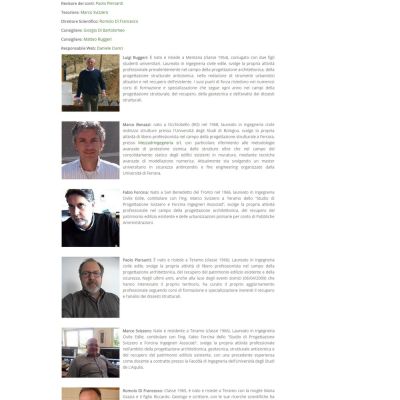 Pagina Chi Siamo del sito internet di Meccanici Terrestri
