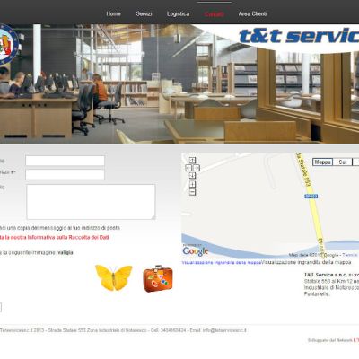 Pagina contatti del sito internet di T&T Service snc