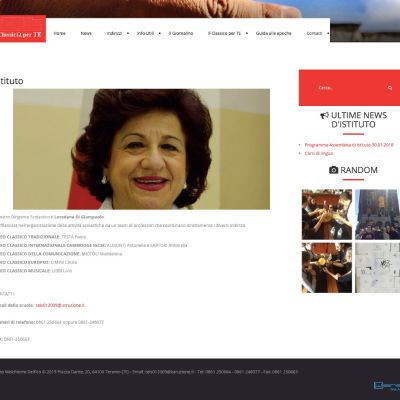Pagina Contatti Istituto del sito internet de Il Classico Per Te del Liceo Classico Melchiorre Delfico
