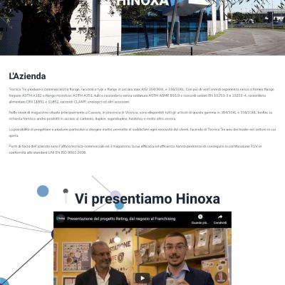 Pagina azienda del Sito Web Hinoxa