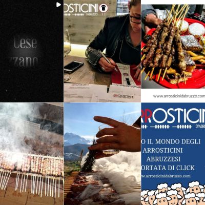 Feed Instagram Arrosticini d'Abruzzo con preparazione, cottura e servizio
