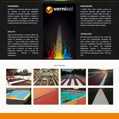 Home page sito internet della Vernisol Spa di Cremona