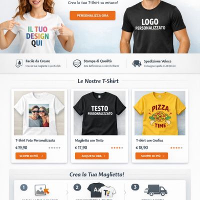 Home page sito internet E-Commerce Tip&Top
