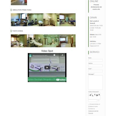 Gallery del sito internet della clinica privata Idi Api Lanciano