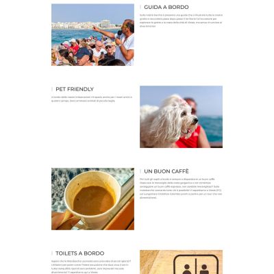 Pagina Grotte Marine Vieste Gargano del Sito Web Motobarche Leonarda