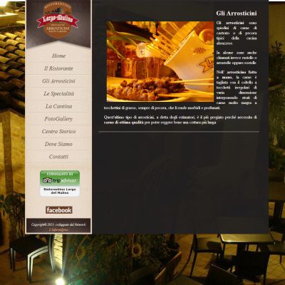 Pagina Gli Arrosticini del sito internet del Largo Del Mulino di Tortoreto