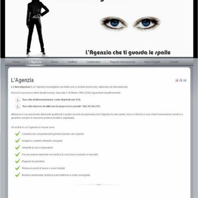 Pagina agenzia Sito Internet di LZ Investigazioni Martinsicuro