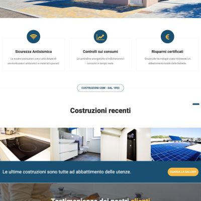 Home Page del sito internet di Costruzioni CDM