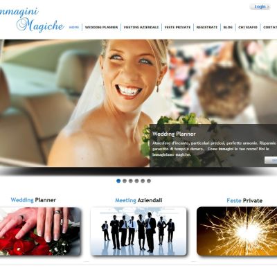 Home Page del sito internet di Immagini Magiche