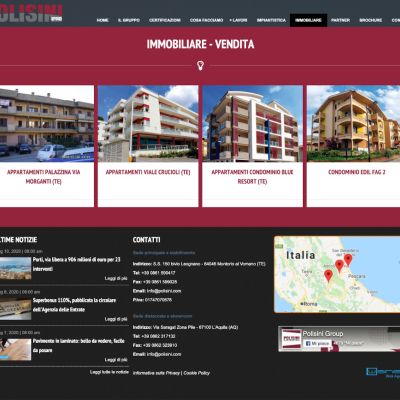 Sezione Immobiliare del Sito Web Polisini.com di Montorio al Vomano Teramo Abruzzo