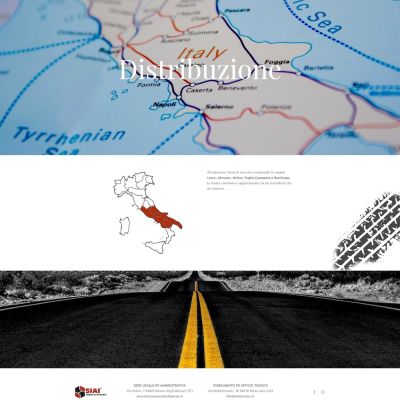 Pagina distribuzione del sito internet della SIAI laterizi di Petacciato in Molise