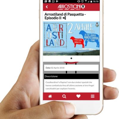 Pagina evento dell'App Mobile Arrosticini d'Abruzzo