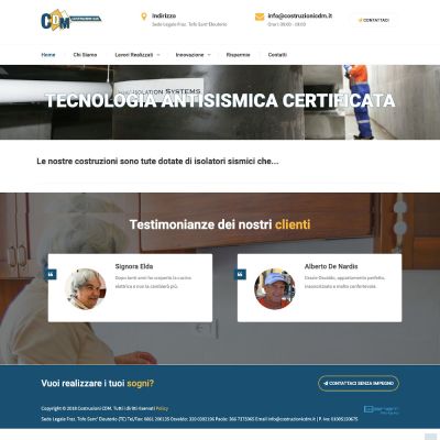 Pagina Innovazione Antisismica Certificata del sito internet di Costruzioni CDM