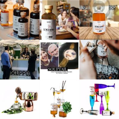 Feed Instagram Scuppoz con bottiglie, cocktail e proposte di degustazione