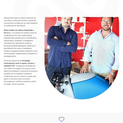 Pagina Azienda del sito internet di Cleanter
