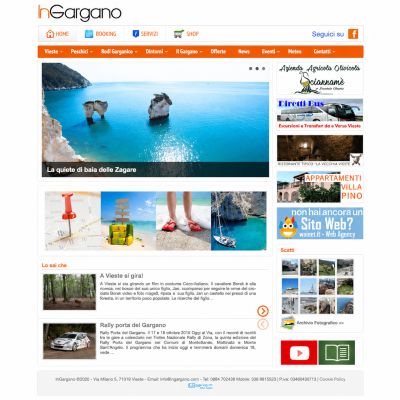 Pagina home del Portale Web InGargano