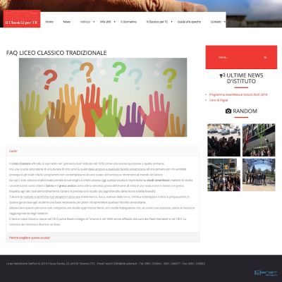 Pagina Faq del sito internet de Il Classico Per Te del Liceo Classico Melchiorre Delfico